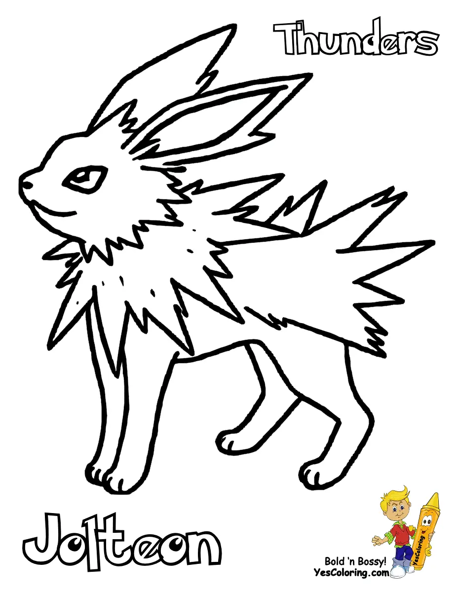 Jolteon para colorir 15