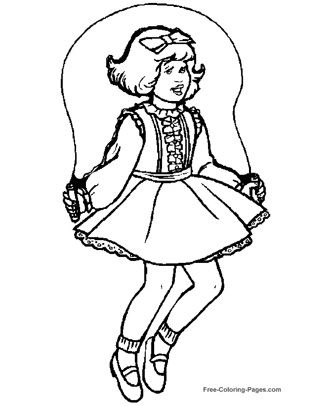 Desenhos de Paginas de Pular Corda Para Colorir 5
