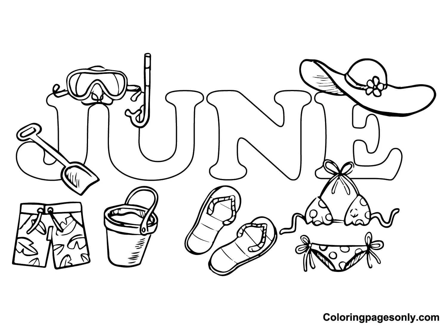 June Coloring Pages 4
