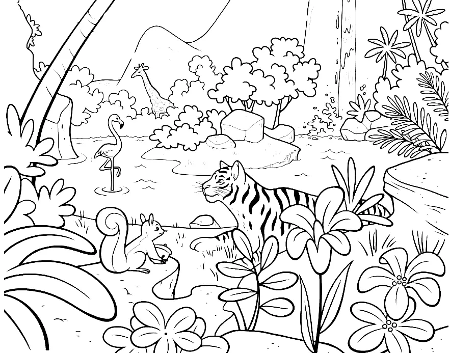 Jungle Coloring Pages 10