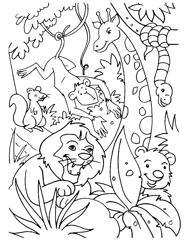 Jungle Coloring Pages 17