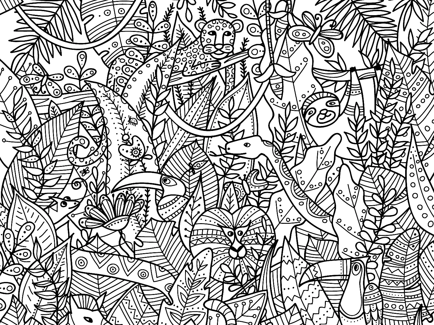 Jungle Coloring Pages 3