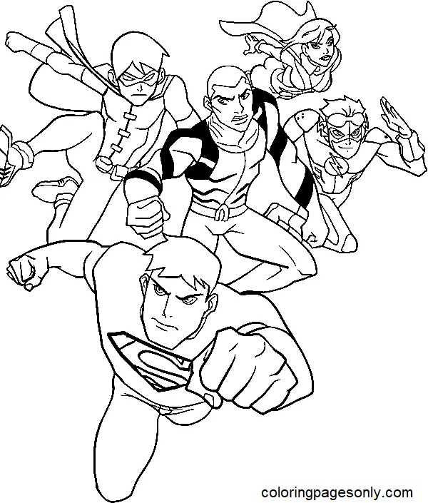 Justice League Coloring Pages 16