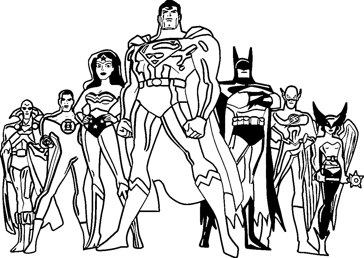 Justice League Coloring Pages 2