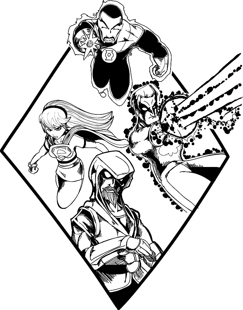 Desenhos de Liga Da Justica Para Colorir