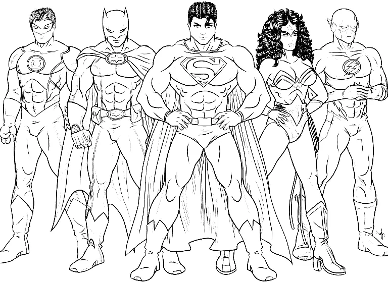 Justice League Coloring Pages 7