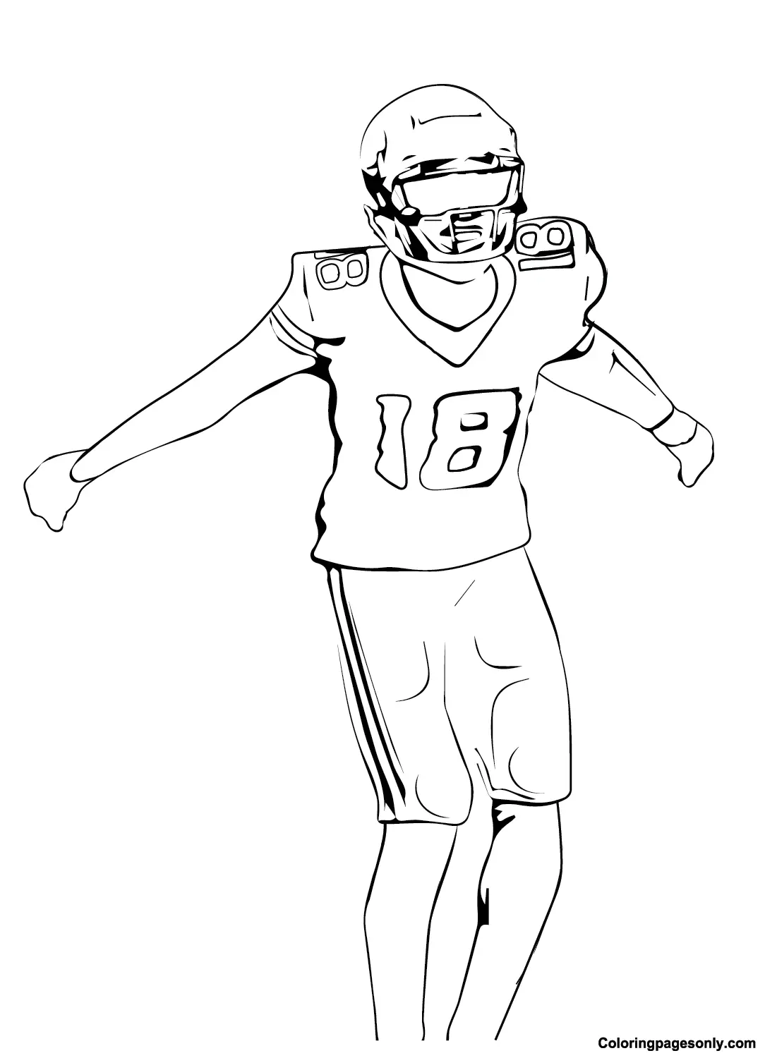 Justin Jefferson Coloring Pages 2