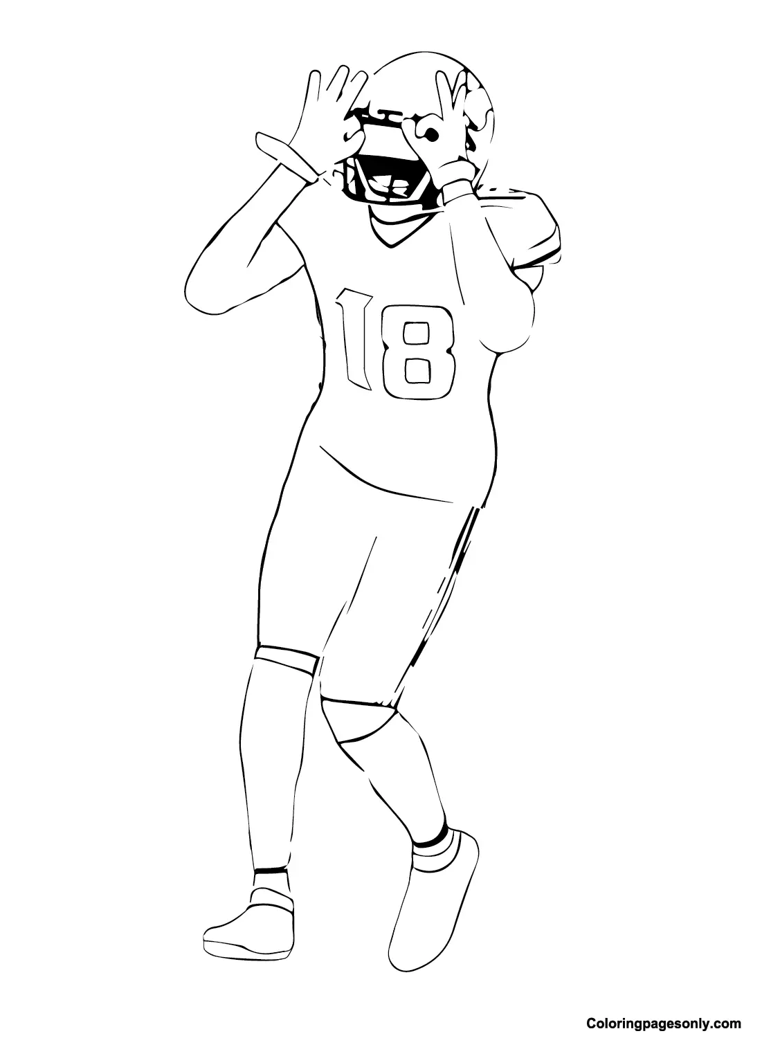 Justin Jefferson Coloring Pages 3