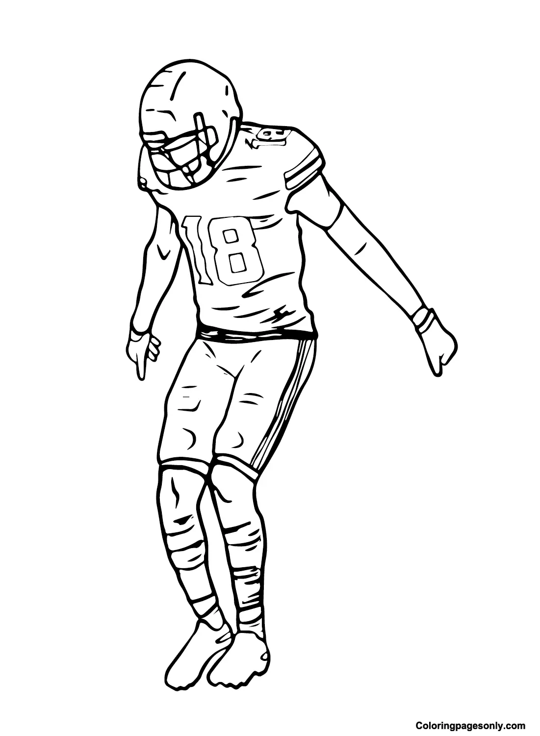 Justin Jefferson Coloring Pages 4