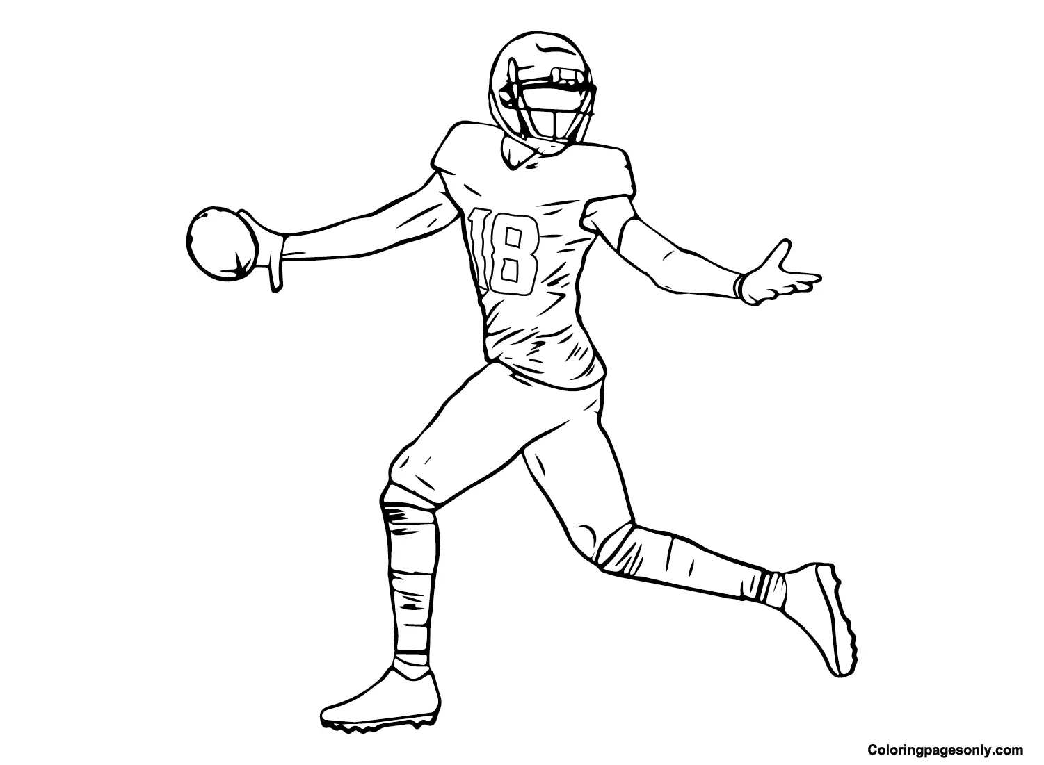 Justin Jefferson Coloring Pages 6