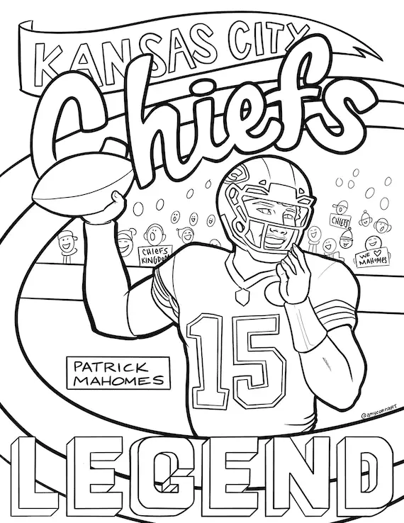 Kansas City Chiefs Coloring Pages 4