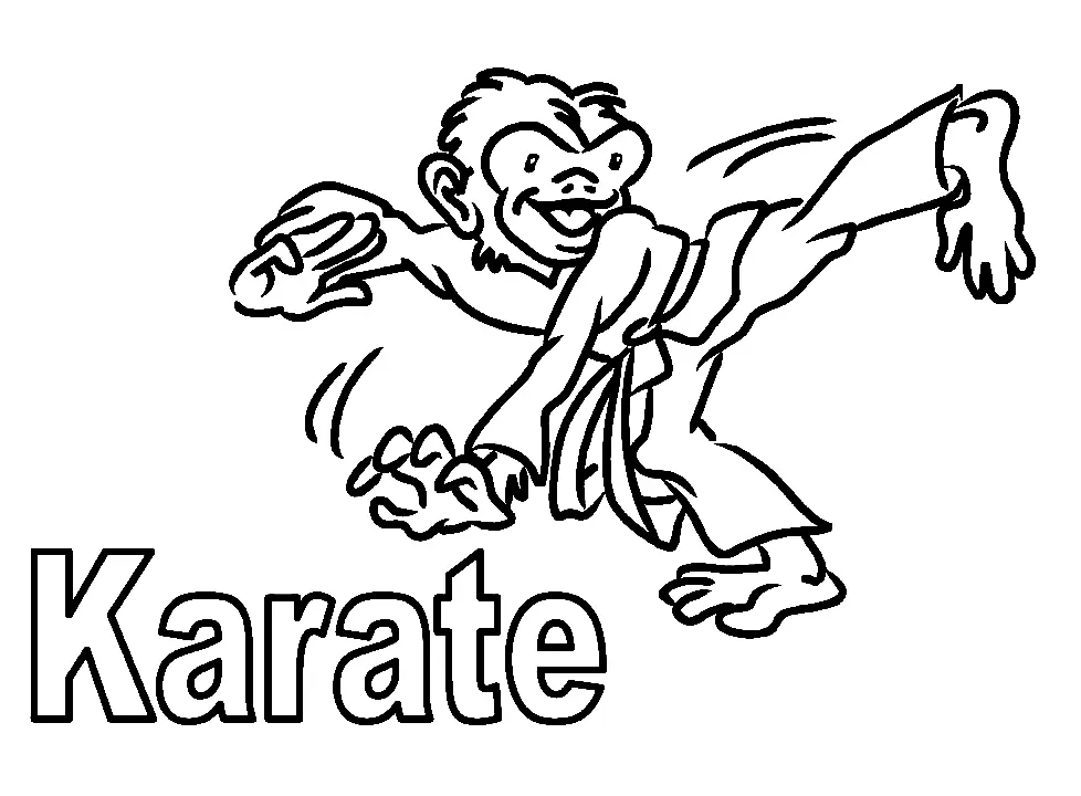 Karate Coloring Pages 1