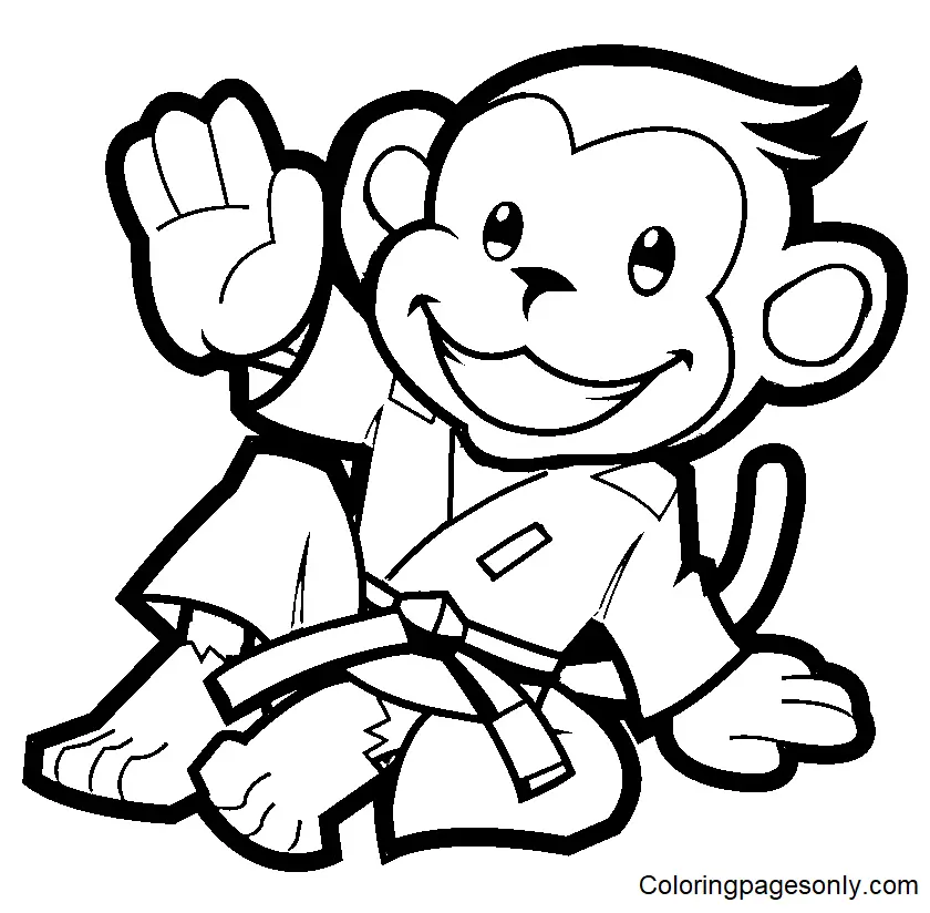 Karate Coloring Pages 16