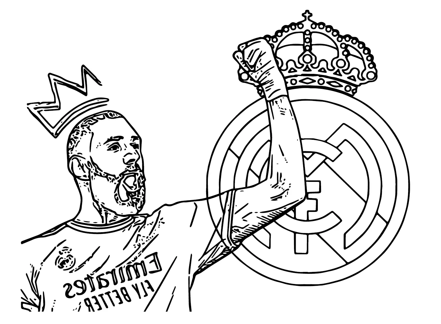 Karim Benzema Coloring Pages 1