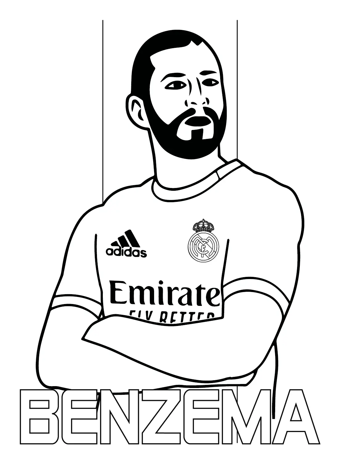 Karim Benzema Coloring Pages 6