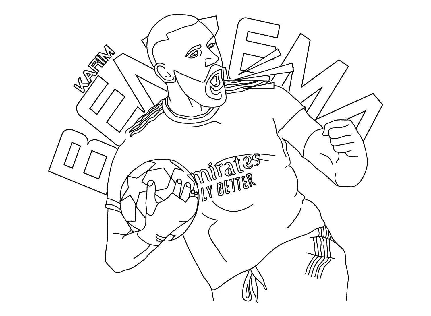 Karim Benzema Coloring Pages 8