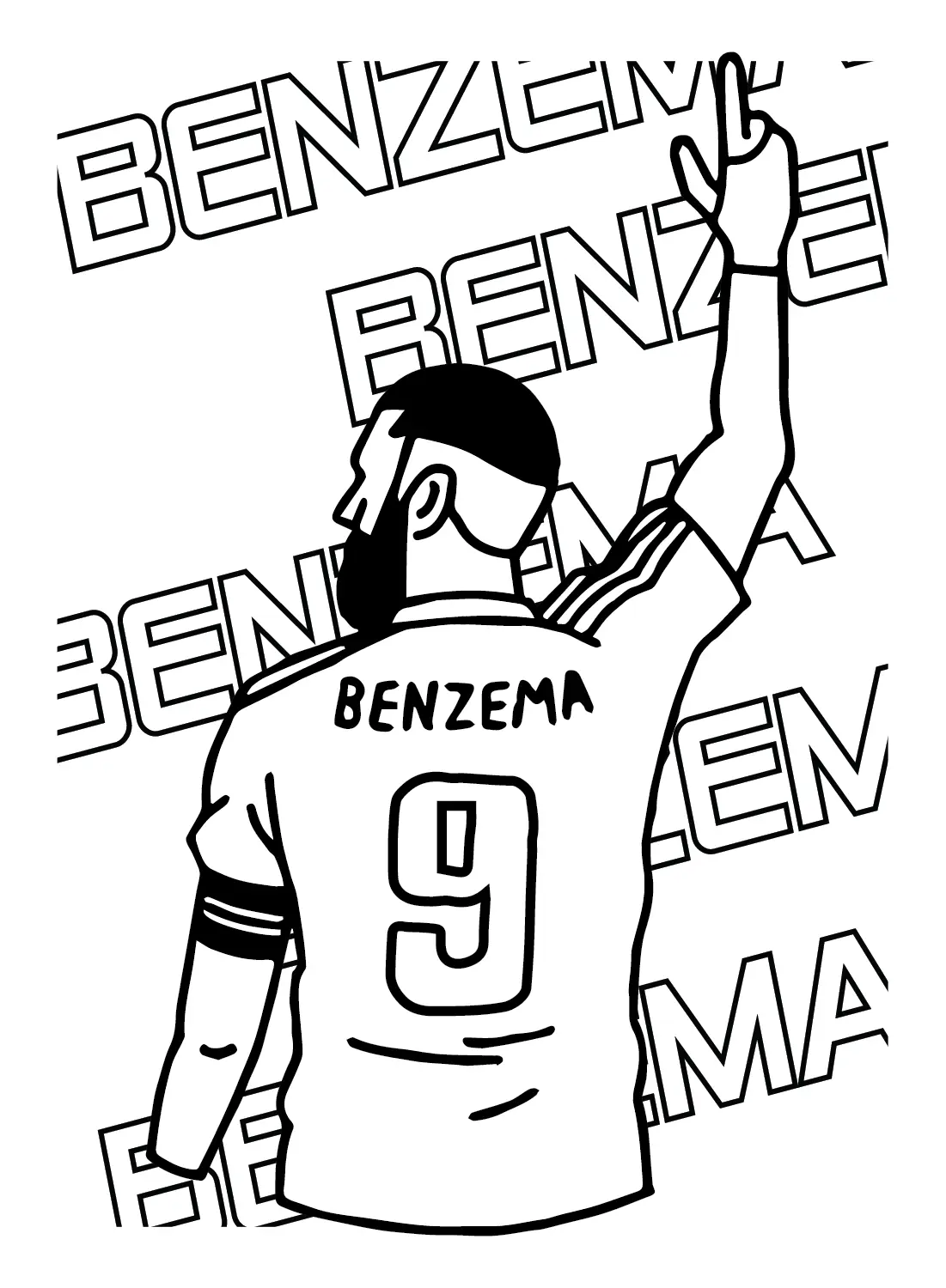 Karim Benzema Coloring Pages 9