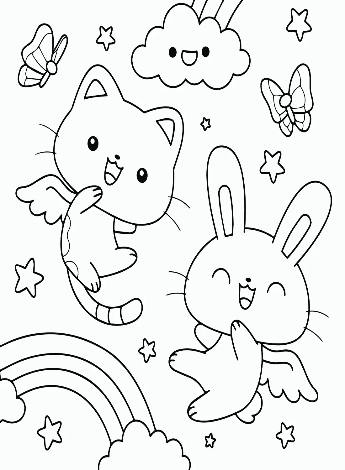 Kawaii Tier Ausmalbilder 2