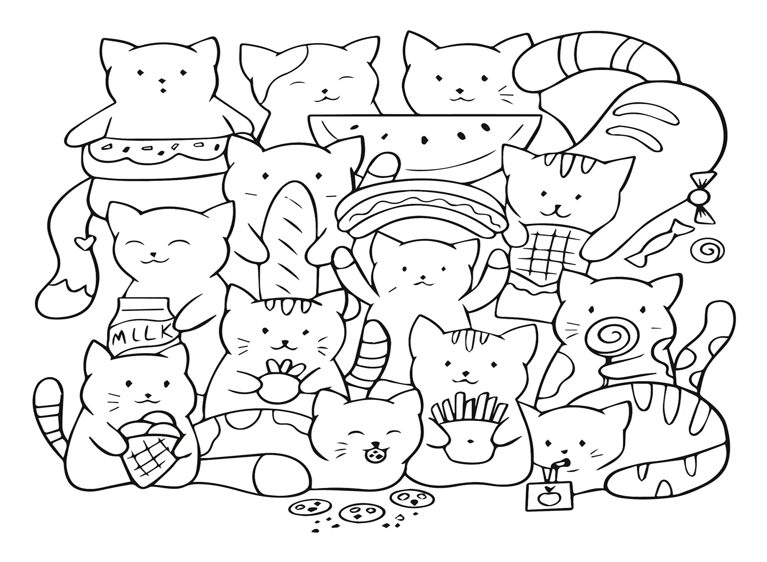 Kawaii Tier Ausmalbilder 3