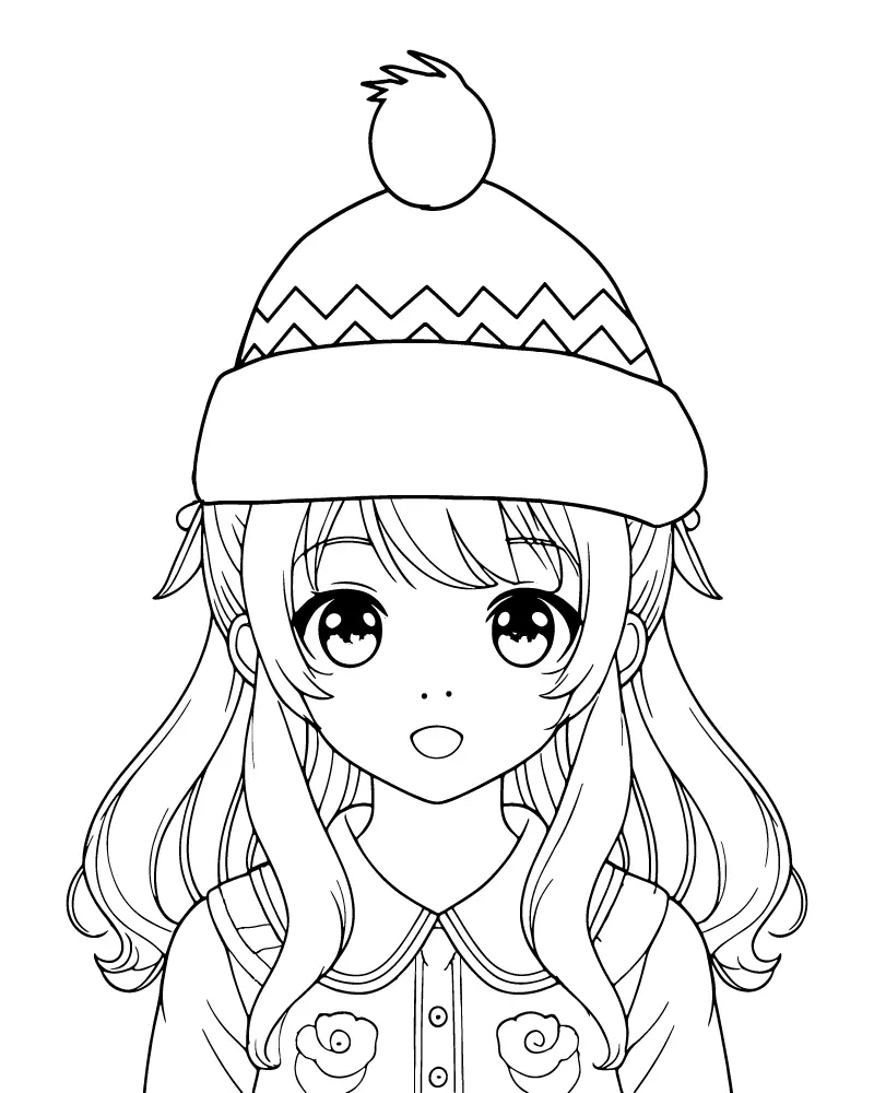 Kawaii Anime Princess Coloring Pages 12