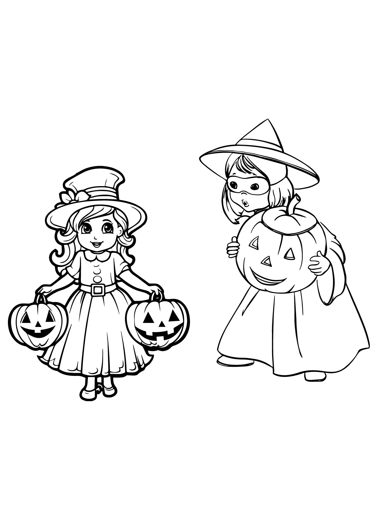Halloween Kawaii Para Colorear 1