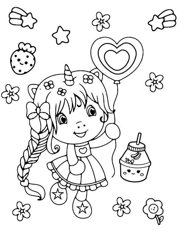 Desenhos de Namorados Kawaii Para Colorir 1