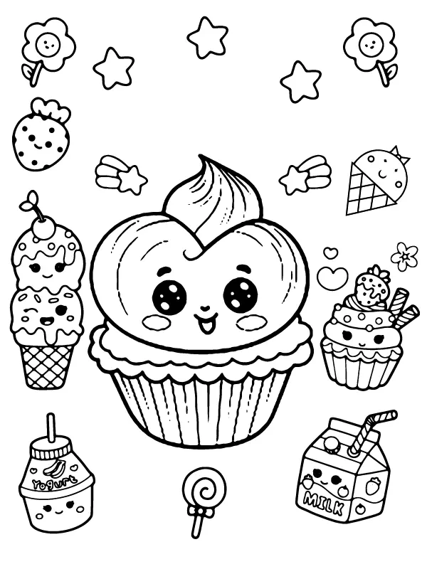 Desenhos de Namorados Kawaii Para Colorir 10