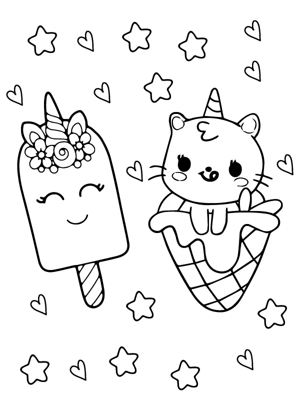 Desenhos de Namorados Kawaii Para Colorir 13