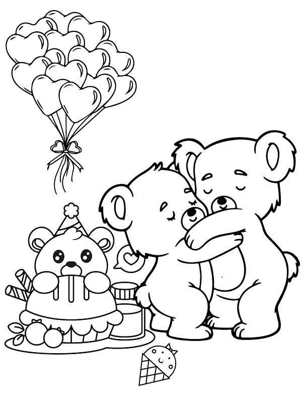 Desenhos de Namorados Kawaii Para Colorir 5
