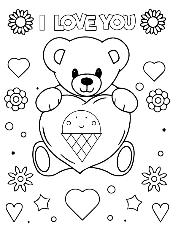 Desenhos de Namorados Kawaii Para Colorir 7