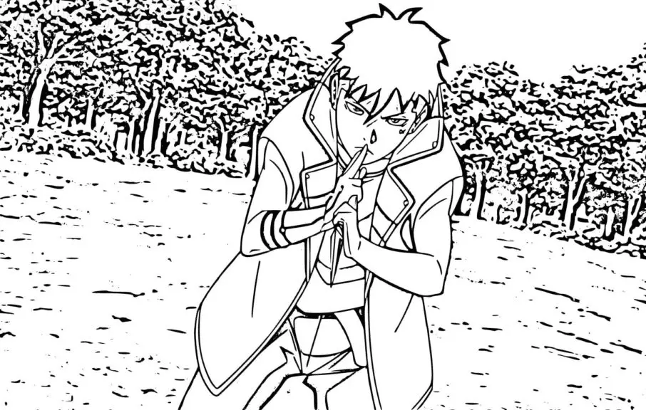 Kawaki Coloring Pages 17