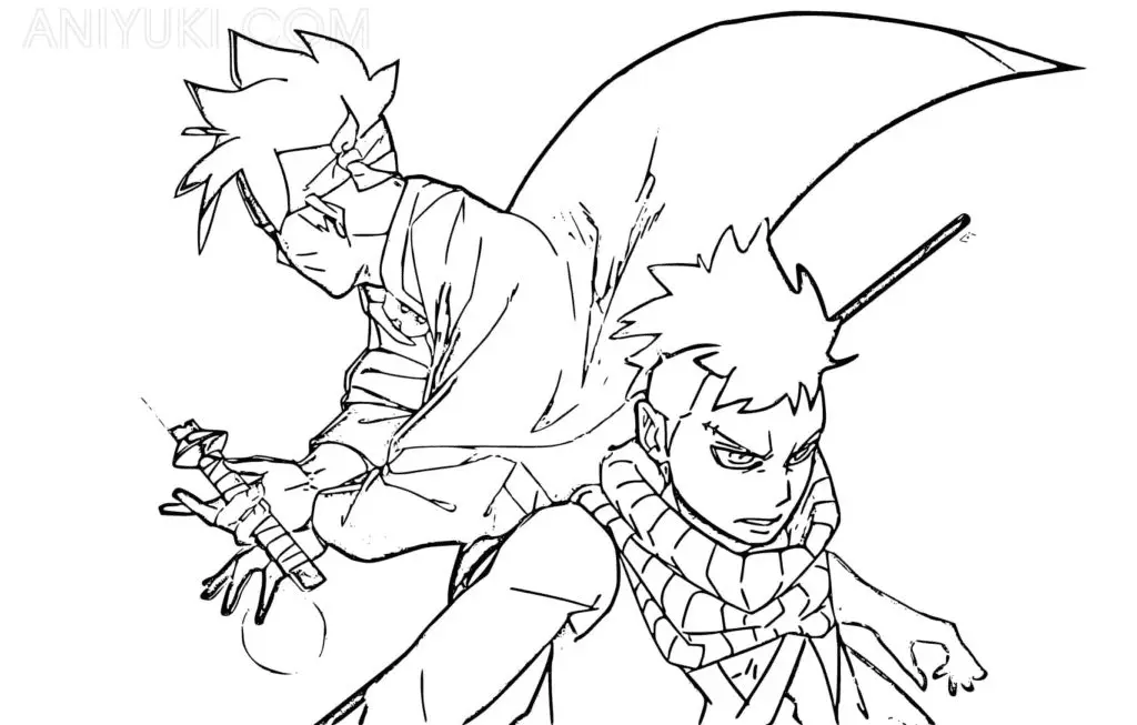 Kawaki Coloring Pages 3