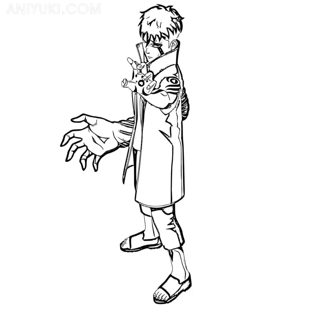 Kawaki Coloring Pages 32