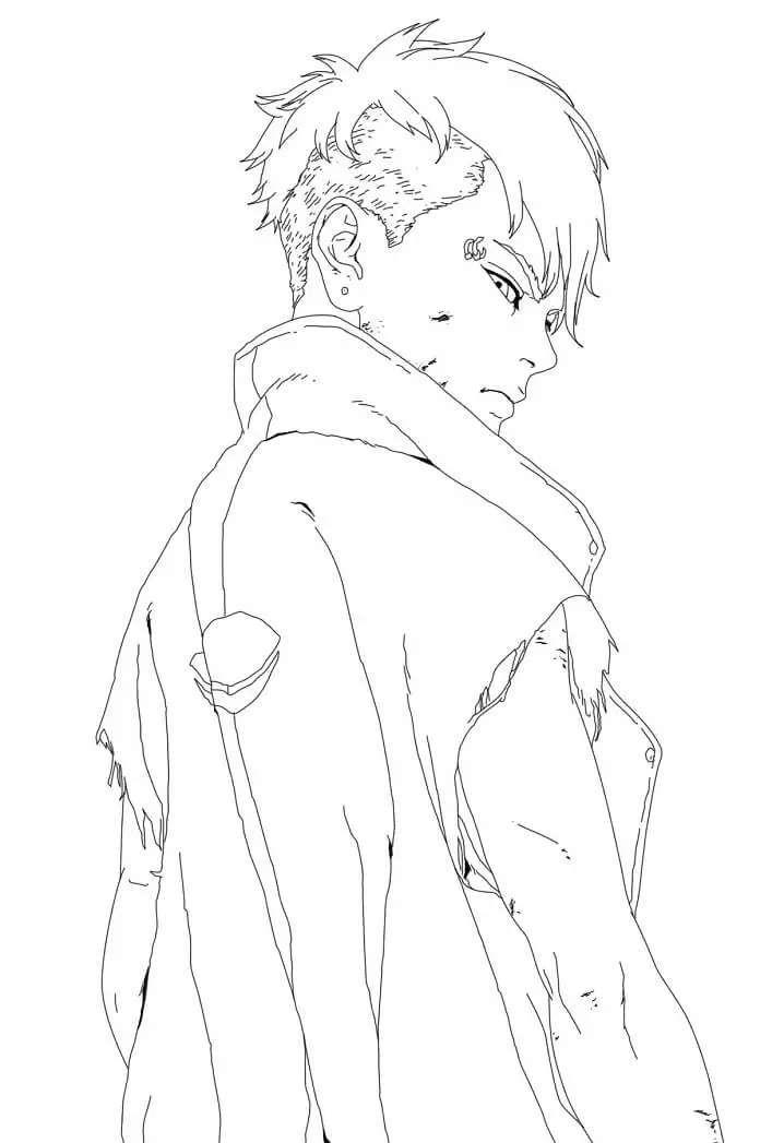Kawaki Coloring Pages 33
