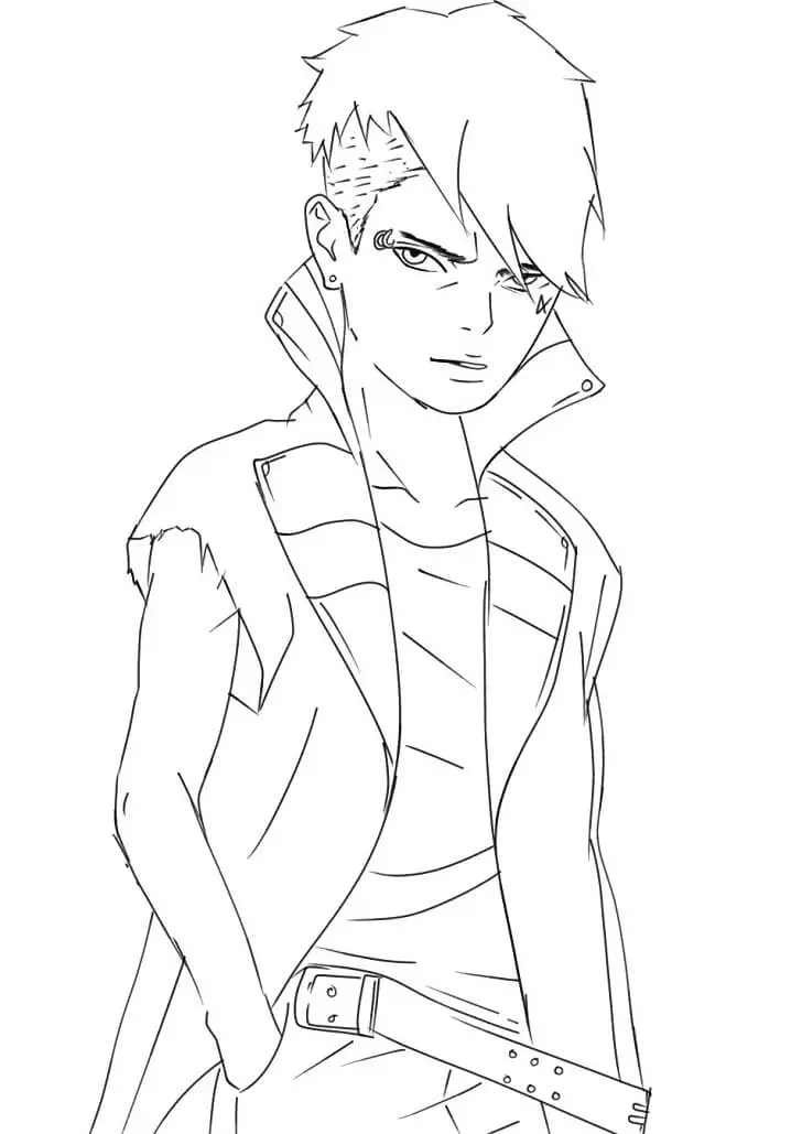 Kawaki Coloring Pages 35
