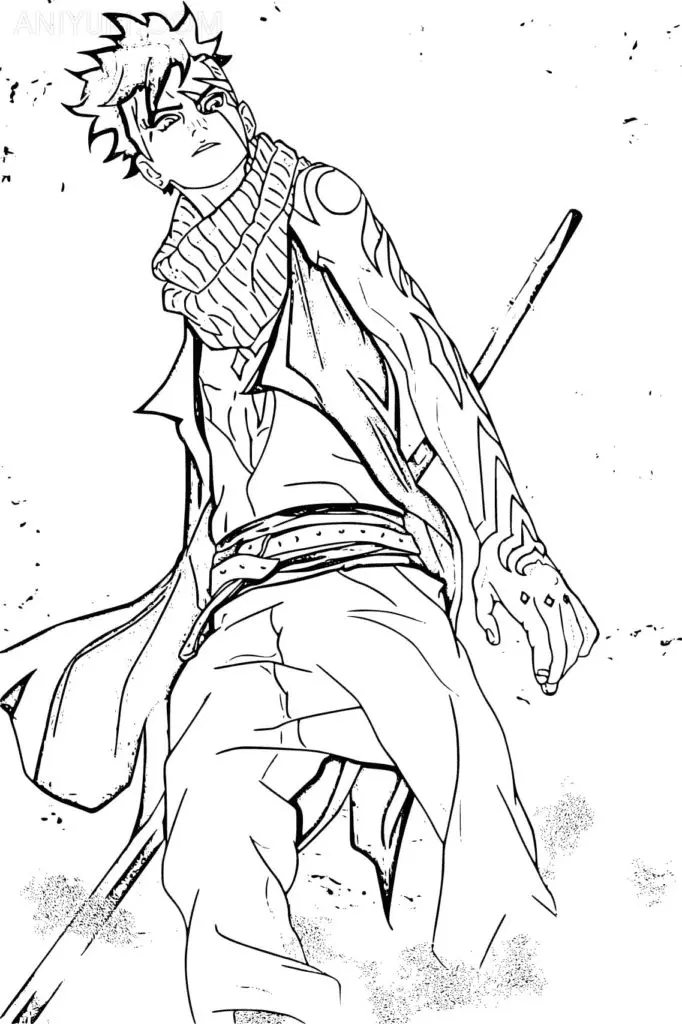 Kawaki Coloring Pages 9