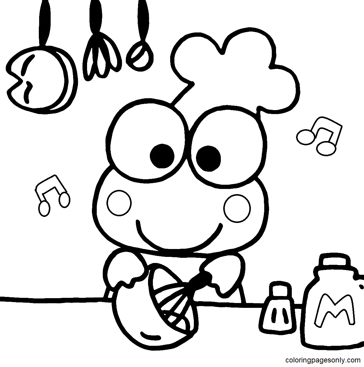 Keroppi Para Colorear 16