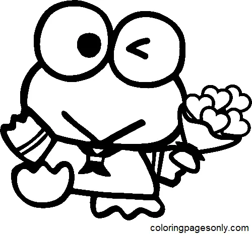 Keroppi Para Colorear 5
