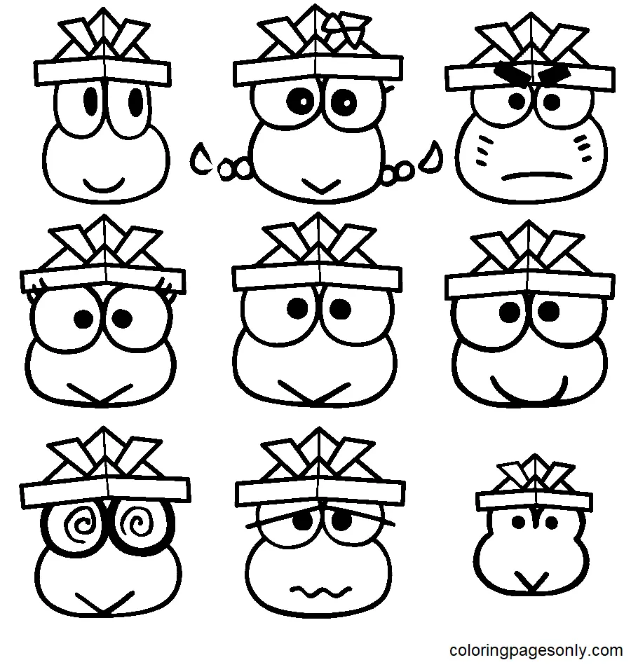 Keroppi Para Colorear 73