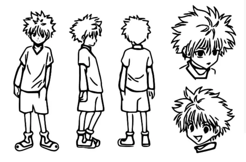 Killua Zoldyck Ausmalbilder 54