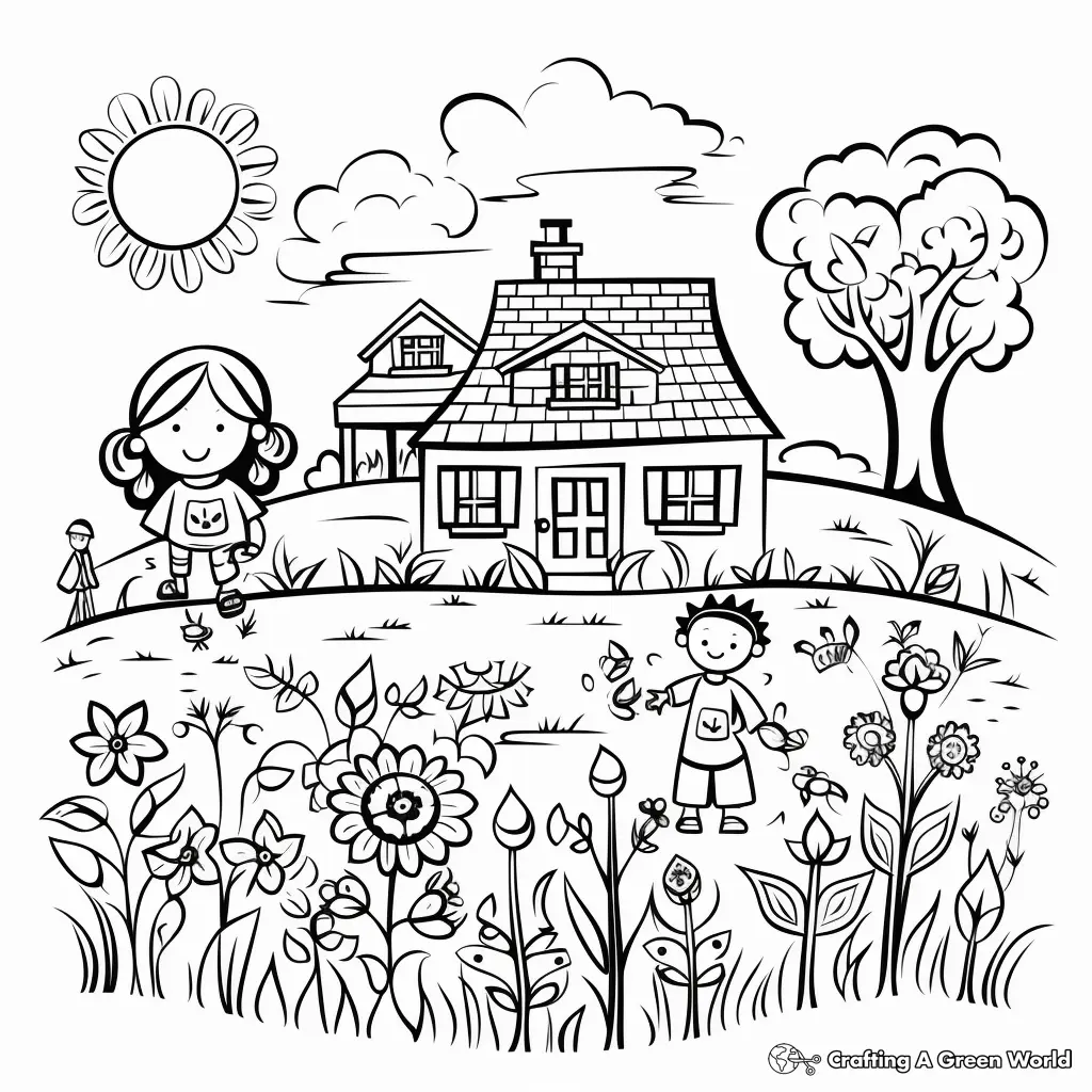 Jardim de Infancia para Colorir 19
