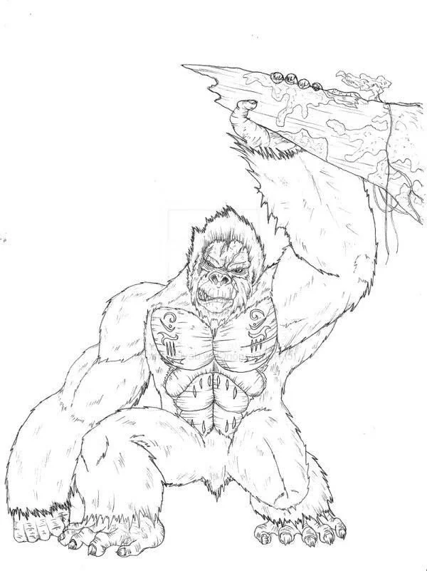 King Kong Coloring Pages 19