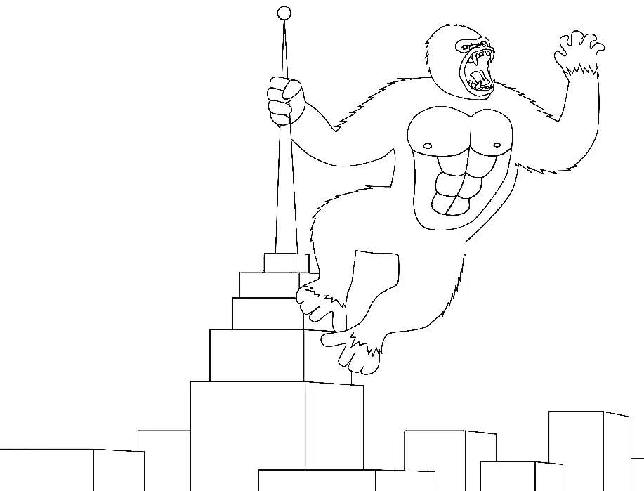 King Kong Coloring Pages 9