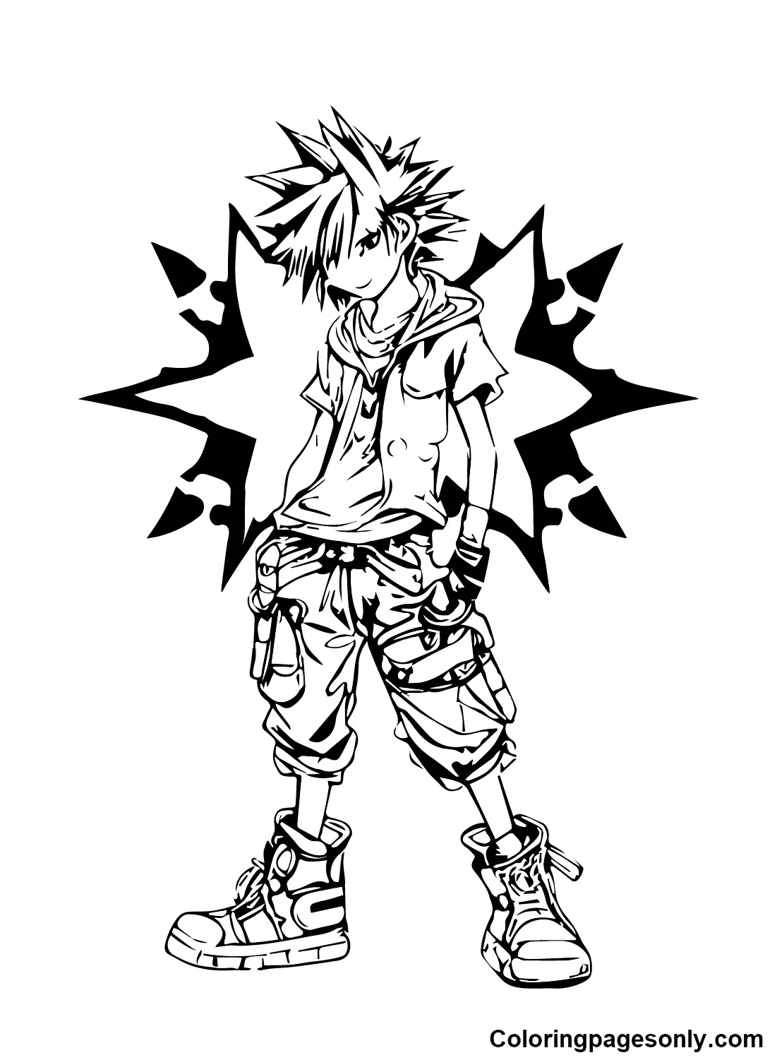 Kingdom Hearts Para Colorear