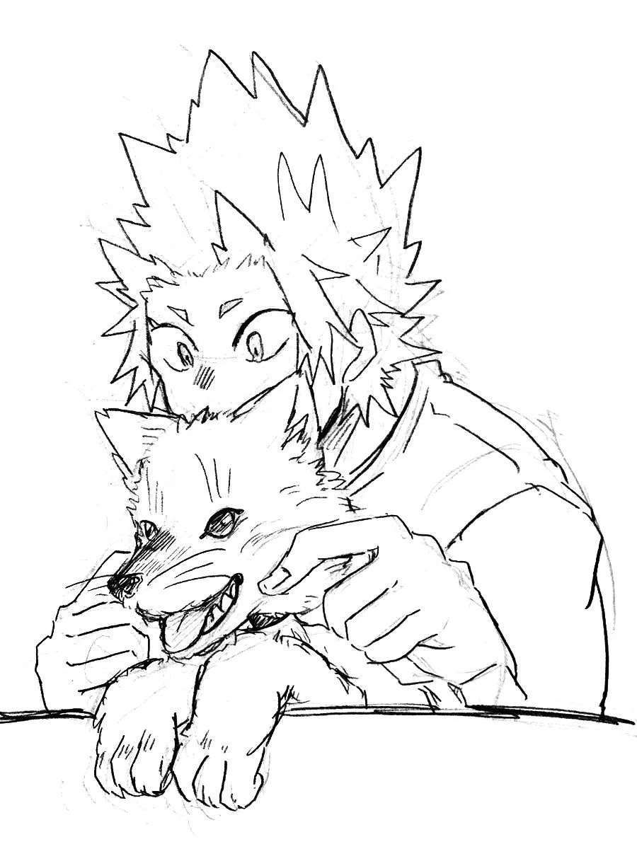 Kirishima Coloring Pages 1