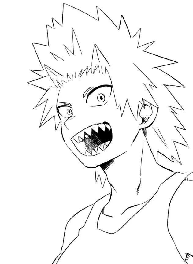 Kirishima Para Colorear 3