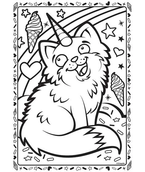 Kittycorn Coloring Pages 6