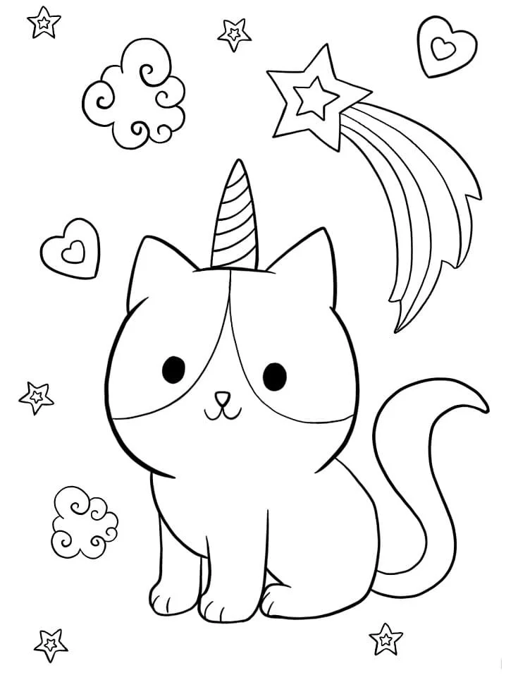 Kittycorn Coloring Pages 9