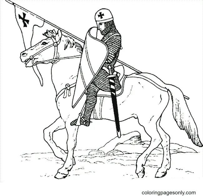 Knight Coloring Pages 11
