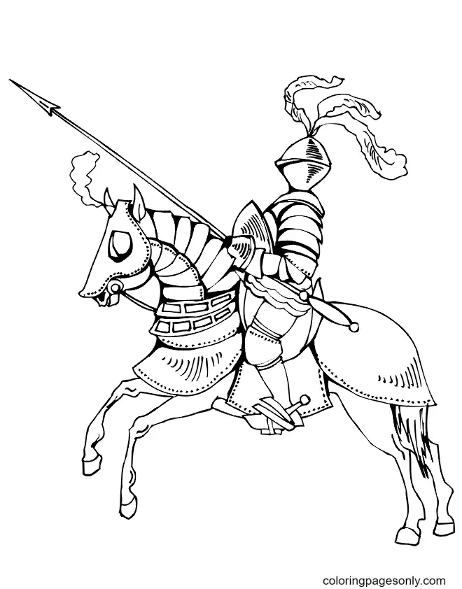 Knight Coloring Pages 17
